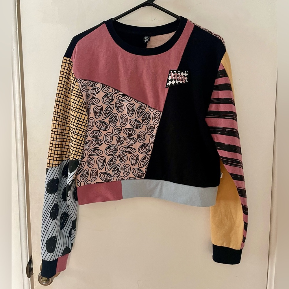 Vans Nightmare before Christmas Crew Neck Disney Sweatshirt SALLY PATCHWORK